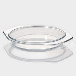 Кастрюля для запекания Доляна «Фуэго», 2 л, 25.5×22×6.2 см, жаропрочное стекло, с крышкой