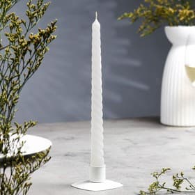 Свеча витая, 2.2×25 см, лакированная белая