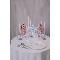 Свеча витая, 2.2×25 см, лакированная белая