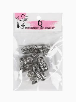 Шапочки для бусин (набор 20 шт.), СМ-051, 11×12 мм, цвет серебро