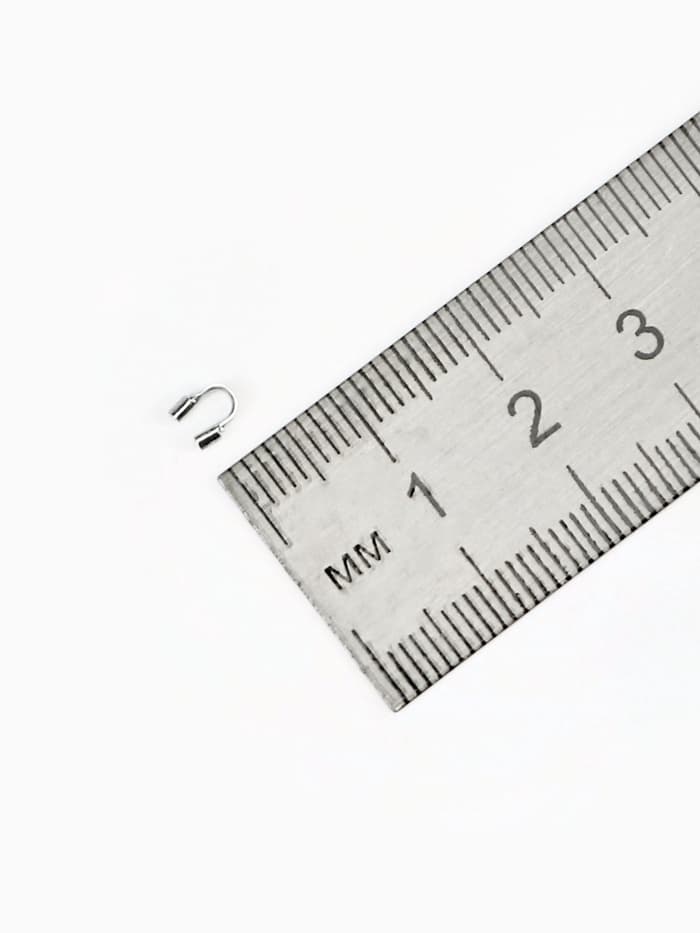 Протектор для защиты тросика 5×4 мм (набор 50 шт.), цвет серебро