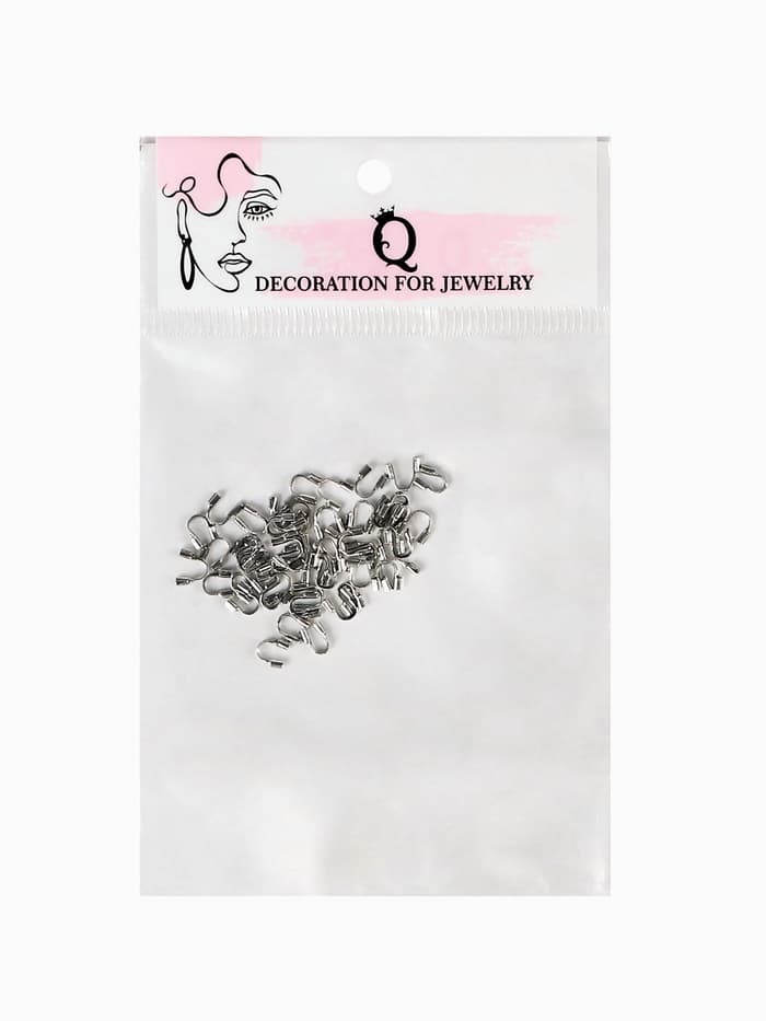 Протектор для защиты тросика 5×4 мм (набор 50 шт.), цвет серебро