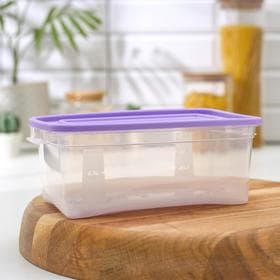 Контейнер для продуктов Полимербыт «Каскад», 1 л, пластик, прозрачный, крышка микс