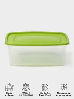 Контейнер для продуктов Полимербыт «Каскад», 1 л, пластик, прозрачный, крышка микс