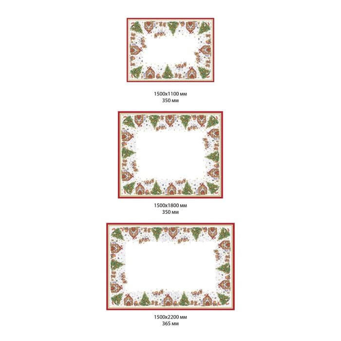 Кухонный набор новогодний «Этель. Новогодняя сказка»: скатерть 150×220 см ±3 см с ГМВО, салфетка 40×40 см-12 шт.