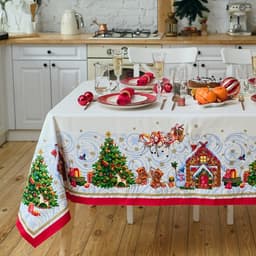 Кухонный набор новогодний «Этель. Новогодняя сказка»: скатерть 150×220 см ±3 см с ГМВО, салфетка 40×40 см-12 шт.