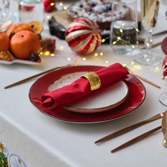 Кухонный набор новогодний «Этель. Новогодняя сказка»: скатерть 150×220 см ±3 см с ГМВО, салфетка 40×40 см-12 шт.