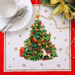 Кухонный набор новогодний «Этель. Новогодняя сказка»: скатерть 150×220 см ±3 см с ГМВО, салфетка 40×40 см-12 шт.