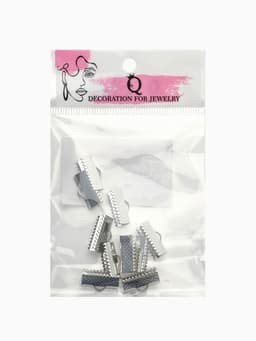 Зажим для ленты (набор 10 шт.) 16 мм СМ-341, цвет серебро