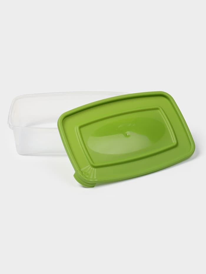 Набор пищевых контейнеров Полимербыт «Каскад», 3 шт., 700 мл, пластик, прозрачные, крышка МИКС