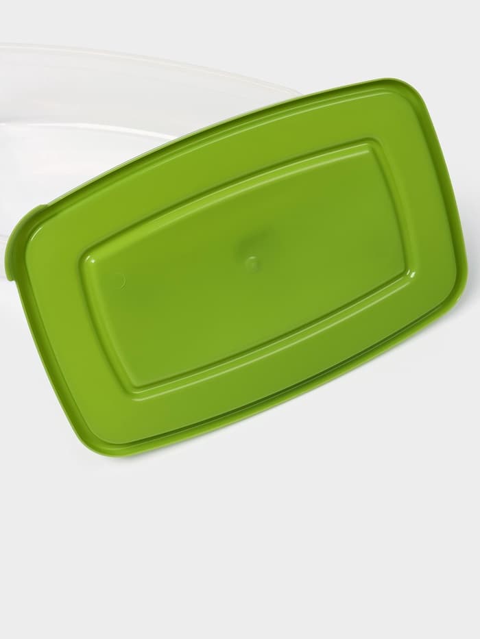 Набор пищевых контейнеров Полимербыт «Каскад», 3 шт., 700 мл, пластик, прозрачные, крышка МИКС