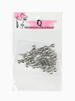 Штифт винтовой для кулона СМ-934, (набор 50 шт.) 1.1×0.5×0.1 см, цвет серебро