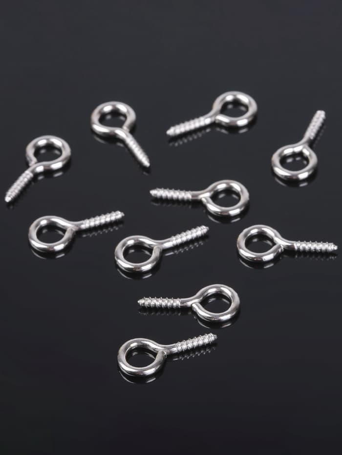 Штифт винтовой для кулона СМ-936, (набор 10 шт.) 1.4×0.7×0.15 см, цвет серебро