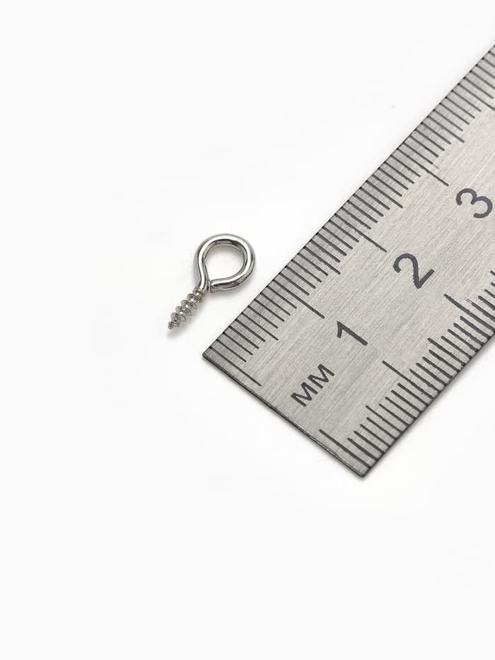 Штифт винтовой для кулона СМ-936, (набор 10 шт.) 1.4×0.7×0.15 см, цвет серебро