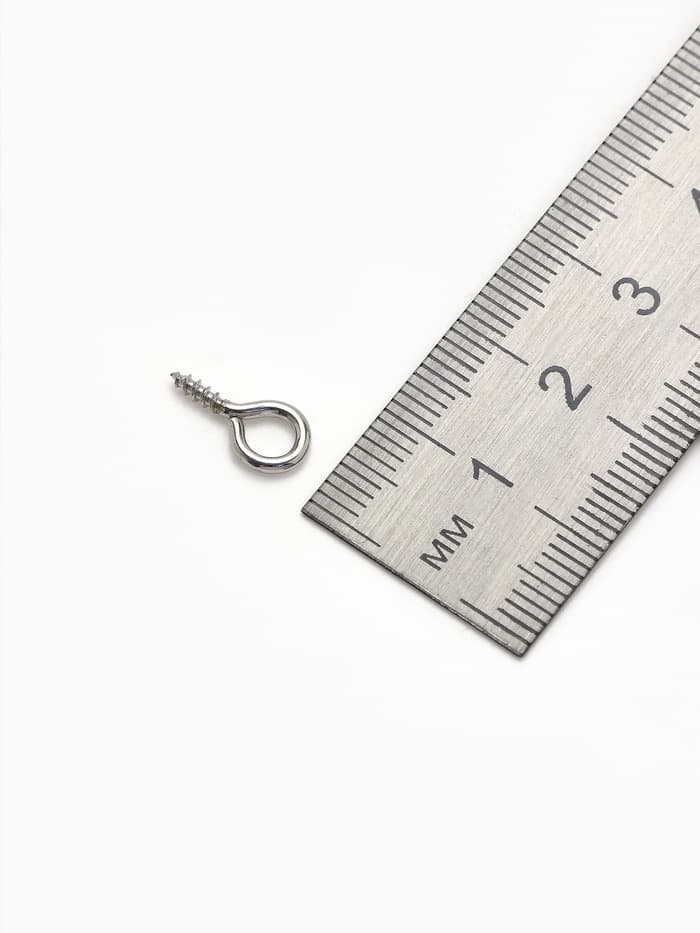 Штифт винтовой для кулона СМ-936, (набор 10 шт.) 1.4×0.7×0.15 см, цвет серебро