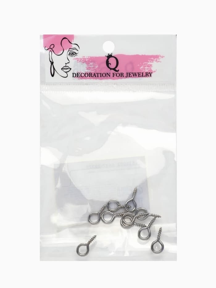 Штифт винтовой для кулона СМ-936, (набор 10 шт.) 1.4×0.7×0.15 см, цвет серебро