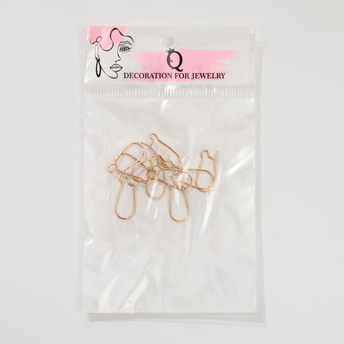 Швензы для сережек-петельки СМ-1069, (набор 5 пар) 15 мм, цвет золото