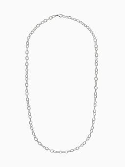 Цепочка с карабином, набор 5 шт. L=50 см, 7×5×1 мм, СМ-1935, цвет серебро