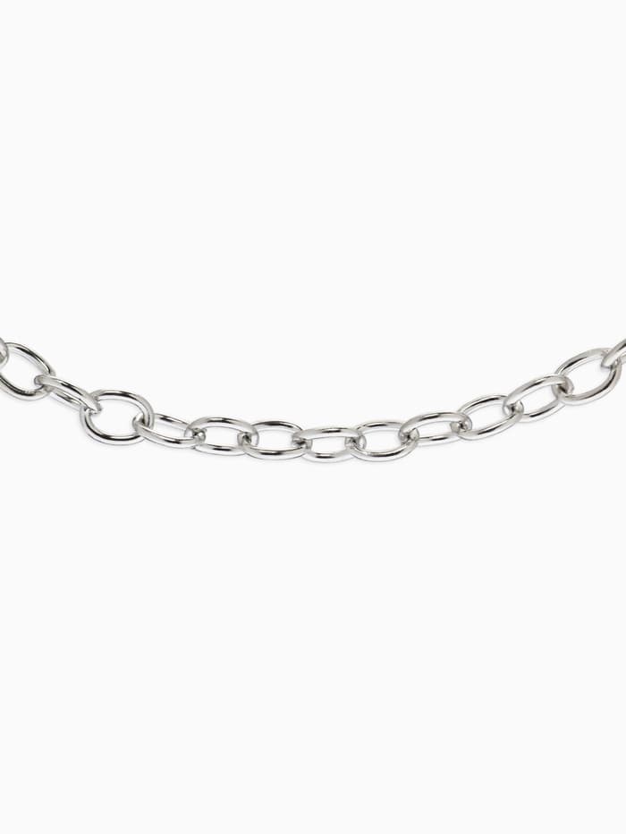 Цепочка с карабином, набор 5 шт. L=50 см, 7×5×1 мм, СМ-1935, цвет серебро