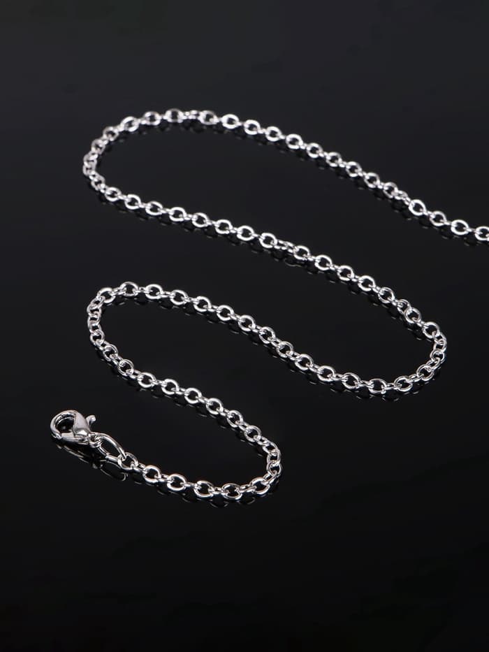 Цепочка с карабином, набор 5 шт. L=50 см, 7×5×1 мм, СМ-1935, цвет серебро