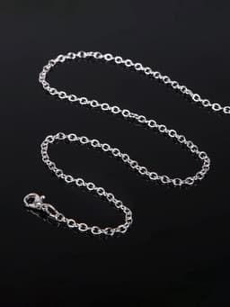 Цепочка с карабином, набор 5 шт. L=50 см, 7×5×1 мм, СМ-1935, цвет серебро