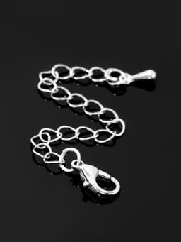 Замок-карабин СМ-951 (набор 5 шт.), 12×6 мм, с удлинительной цепочкой 7.5 см, цвет серебро