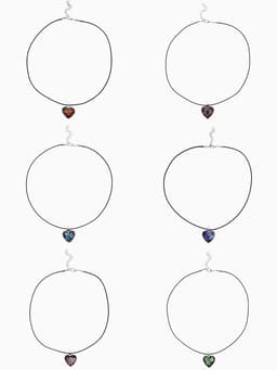 Кулон на шнурке «Муранское стекло», малый, сердечко темное, МИКС, 45 см