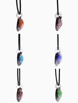 Кулон на шнурке «Муранское стекло», малый, сердечко темное, МИКС, 45 см