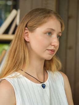 Кулон на шнурке «Муранское стекло», малый, сердечко темное, МИКС, 45 см