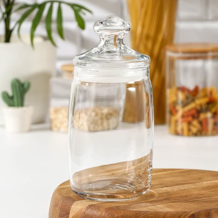 Банка для хранения сыпучих продуктов Paşabahçe Cesni, 1.1 л, стекло, прозрачная