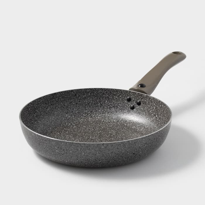 Сковорода Onyx, d=24 см, съёмная ручка, стеклянная крышка, антипригарное покрытие, алюминий, серая