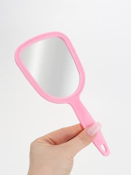 Зеркало с ручкой, 9.5×21 см, (8×10 см), МИКС