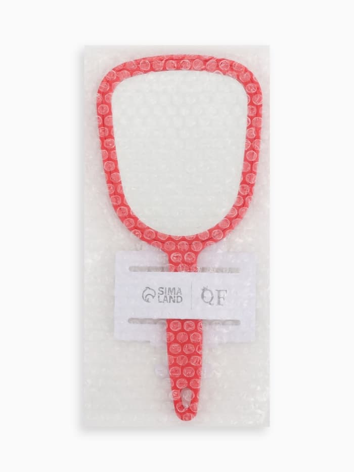 Зеркало с ручкой, 9.5×21 см, (8×10 см), МИКС