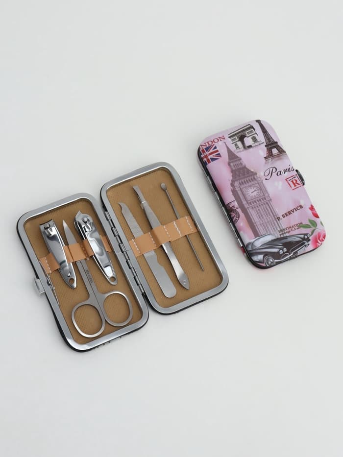 Набор маникюрный «Лондон», 6 предметов, в футляре, МИКС
