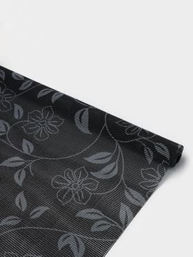 Коврик противоскользящий Доляна «Вьющиеся цветы», 45×100 см, серый