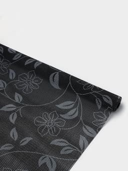 Коврик противоскользящий Доляна «Вьющиеся цветы», 45×100 см, серый