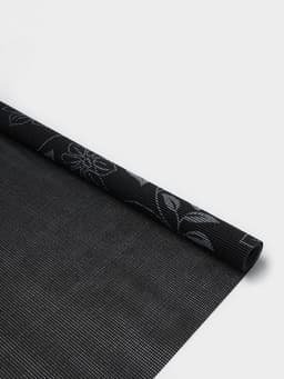 Коврик противоскользящий Доляна «Вьющиеся цветы», 45×100 см, серый