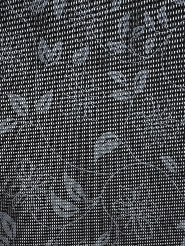 Коврик противоскользящий Доляна «Вьющиеся цветы», 45×100 см, серый