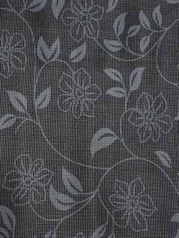 Коврик противоскользящий Доляна «Вьющиеся цветы», 45×100 см, серый