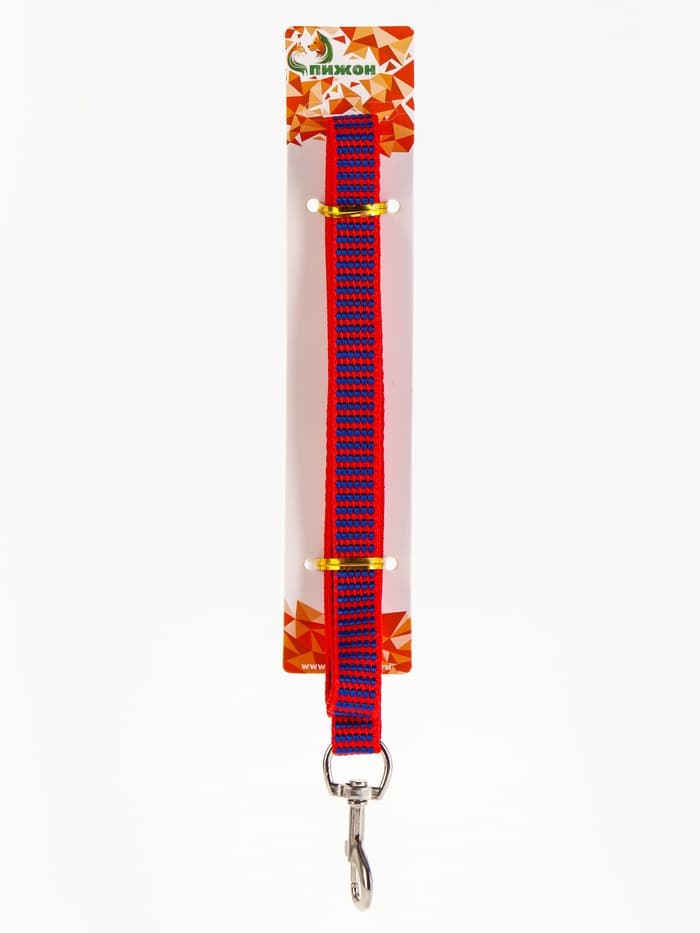 Комплект амуниции рельефный, поводок 120×1.5 см, ОГ 36-49 см, красно-синий