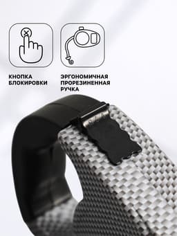 Рулетка, 5 м, до 15 кг, резиновая ручка, серая