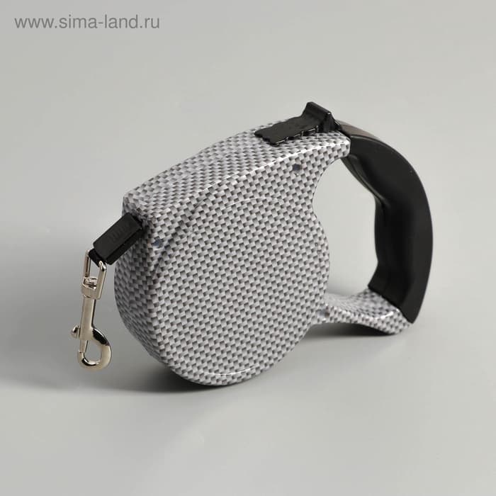 Рулетка, 5 м, до 15 кг, резиновая ручка, серая