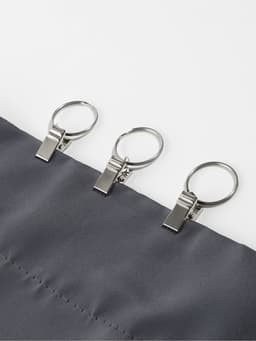 Кольцо для карниза, с зажимом, d=22/26 мм, 20 шт., цвет серебряный