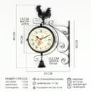 Часы настенные интерьерные «Флюгер», двусторонние, на подвесе, бесшумные, плавный ход, 48×32 см, циферблат d=19 см, от батарейки 1×АА