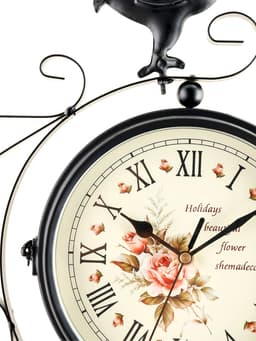 Часы настенные интерьерные «Флюгер», двусторонние, на подвесе, бесшумные, плавный ход, 48×32 см, циферблат d=19 см, от батарейки 1×АА