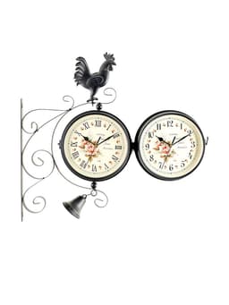 Часы настенные интерьерные «Флюгер», двусторонние, на подвесе, бесшумные, плавный ход, 48×32 см, циферблат d=19 см, от батарейки 1×АА