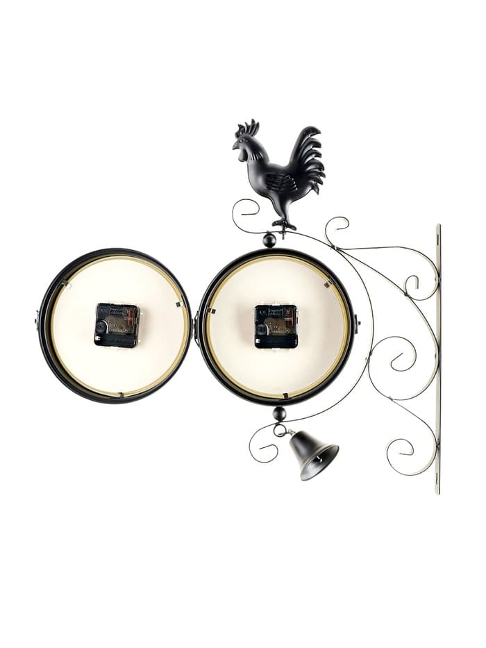 Часы настенные интерьерные «Флюгер», двусторонние, на подвесе, бесшумные, плавный ход, 48×32 см, циферблат d=19 см, от батарейки 1×АА