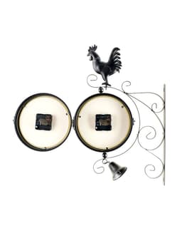 Часы настенные интерьерные «Флюгер», двусторонние, на подвесе, бесшумные, плавный ход, 48×32 см, циферблат d=19 см, от батарейки 1×АА