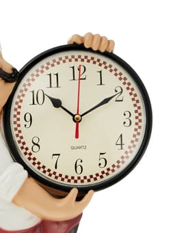 Часы настенные интерьерные «Повар усач», серия: Кухня, бесшумные, плавный ход, циферблат d=13 см, 30×24 см, от батарейки 1×АА