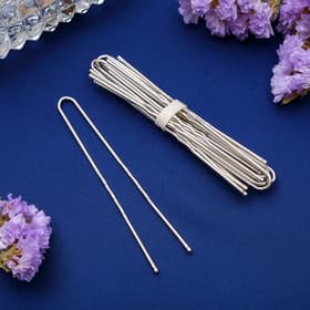 Шпильки для волос «Обыкновенные», 7 см, набор 10 шт., хром